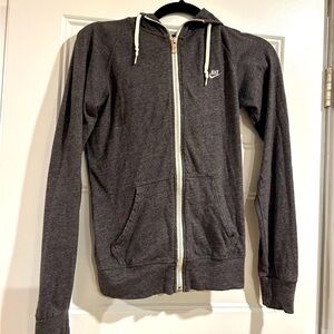 Adult Nike zip up light sweater with hoodie